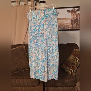 Summer Skirt in Aqua Floral Print